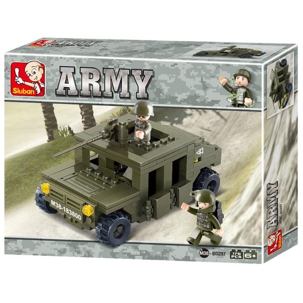 Sluban Land Forces Military Jeep Building Brick Kit 175 Pcs SL80785